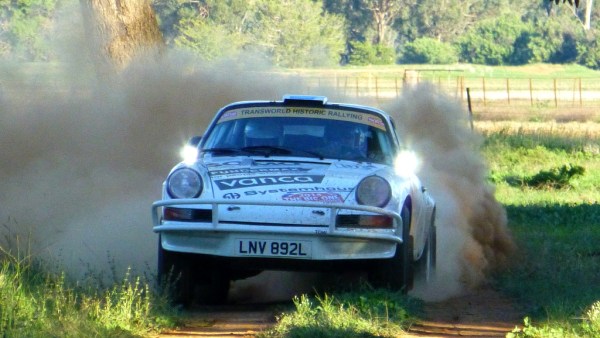 One of the Tuthill Porsches competing in the Sydney to London Classic Marathon