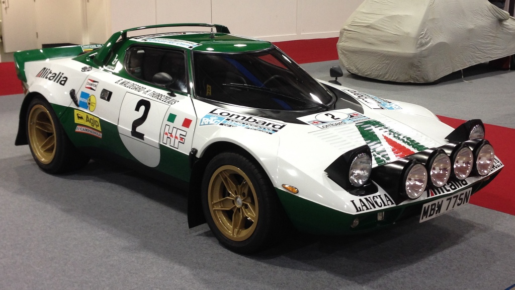 A Lancia Stratos rally car at Race Retro...
