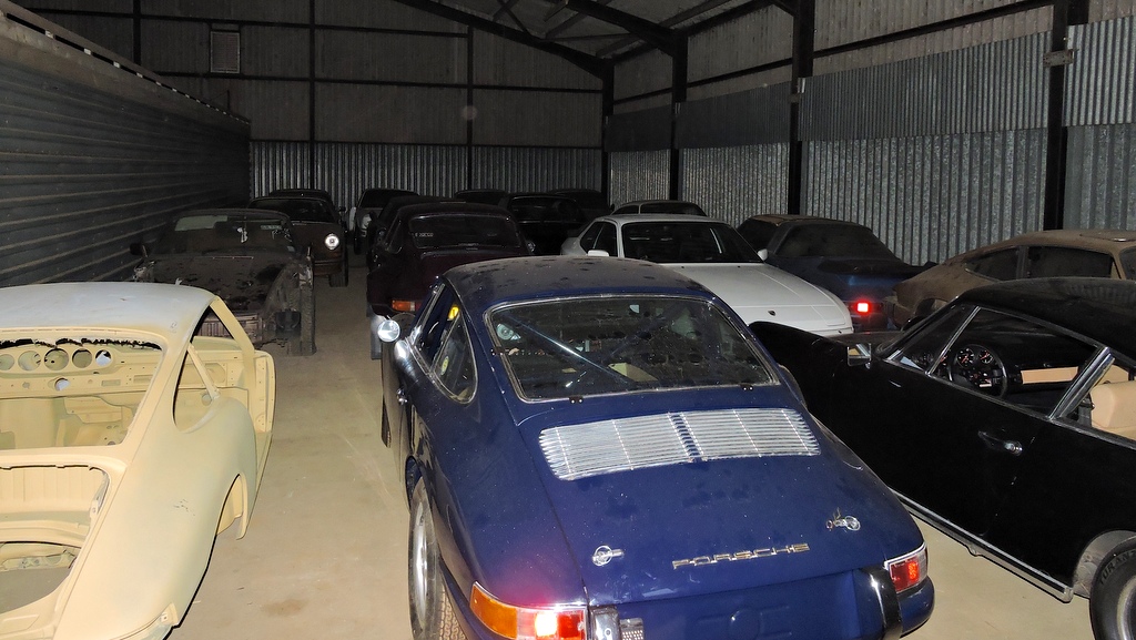 A shed full of Porsches at Tuthill Porshe