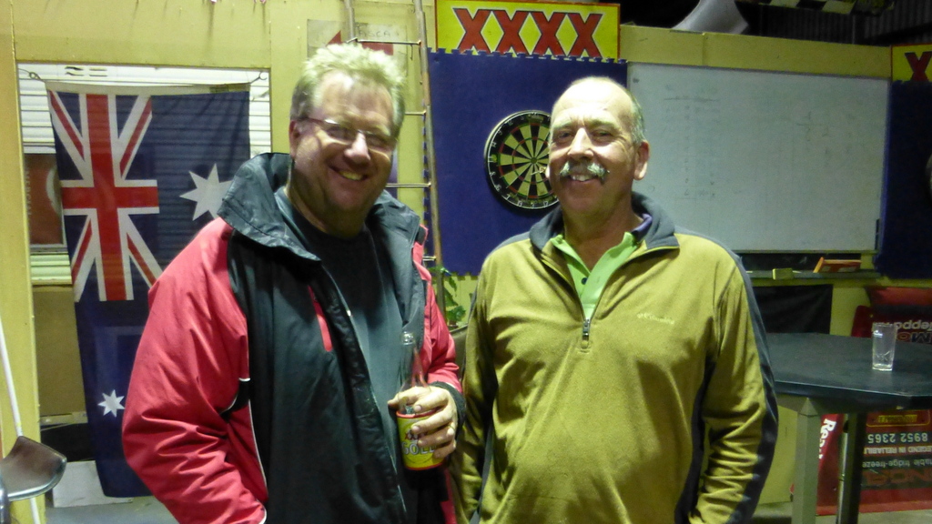 Our hosts at the Central Australian Rally Sport Club - Chris (L) and Phil - President and Vice-President.