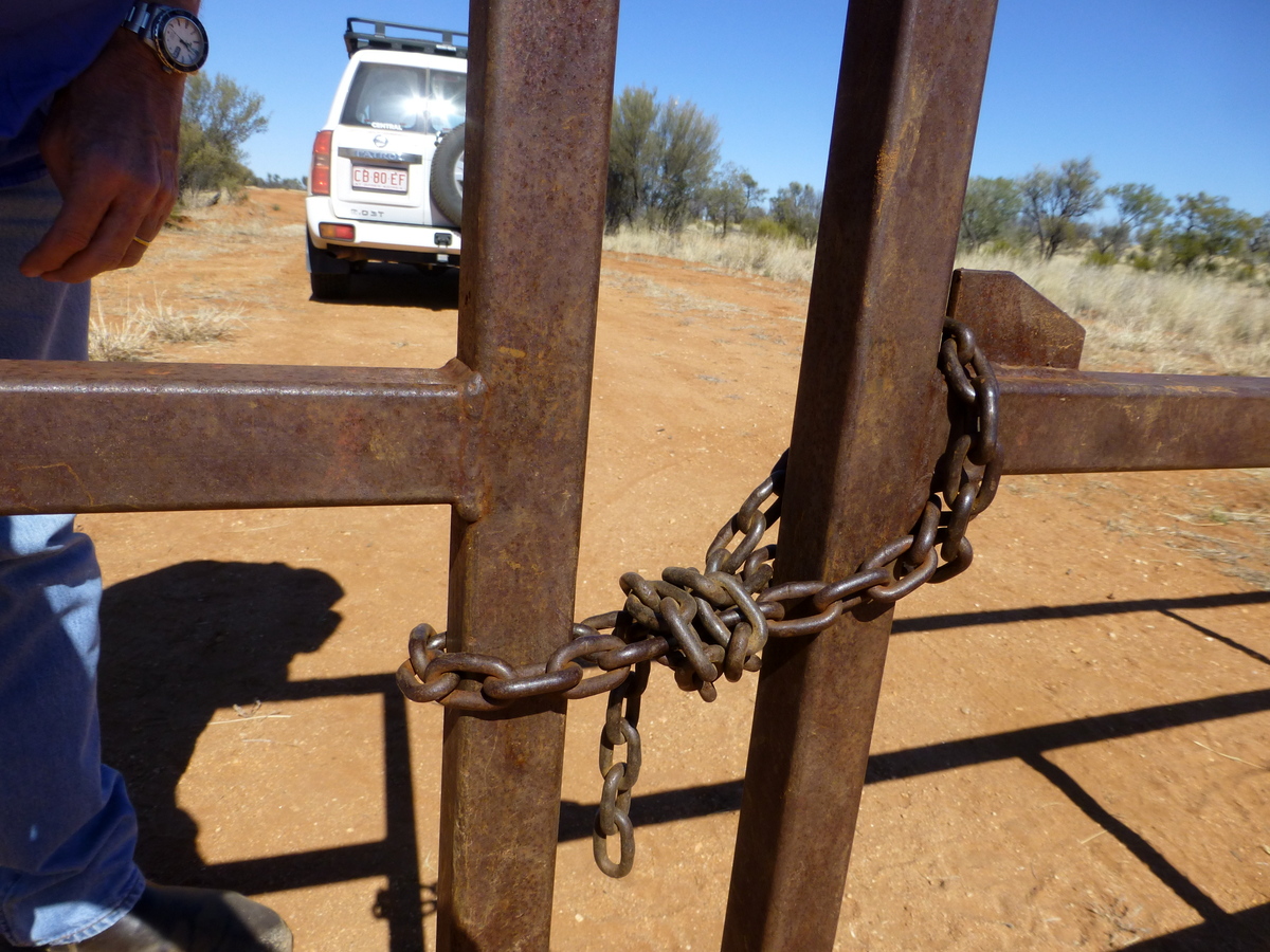 A chained up gate