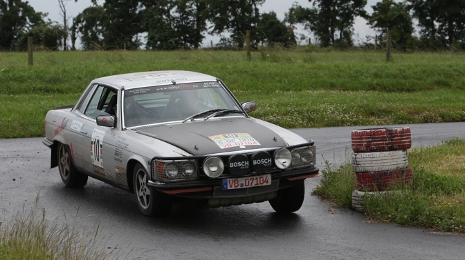 Stuart Bowes testing a 450SLC replica in Germany